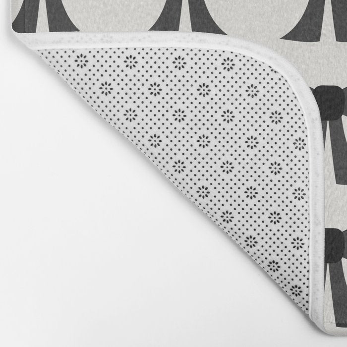 Vintage Bows I Black and White Bath Mat Gallery Image 2