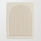 Minimal Arch XVI Earthy Natural Modern Geometric Lines Poster Gallery Image 4