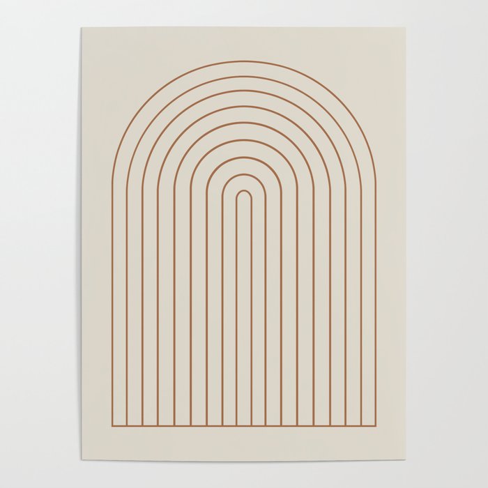 Minimal Arch XVI Earthy Natural Modern Geometric Lines Poster Gallery Image 4