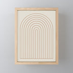 Minimal Arch XVI Earthy Natural Modern Geometric Lines Mini Art Print Gallery Image 1