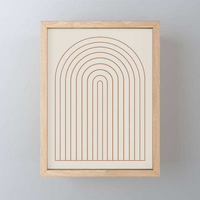 Minimal Arch XVI Earthy Natural Modern Geometric Lines Mini Art Print Gallery Image 1