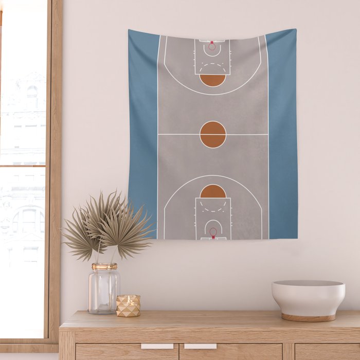 Street Basketball Court  Wall Tapestry Gallery Image 2
