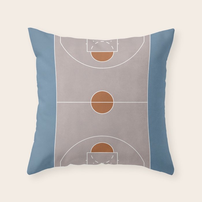 Street Basketball Court  Throw Pillow Gallery Image 1