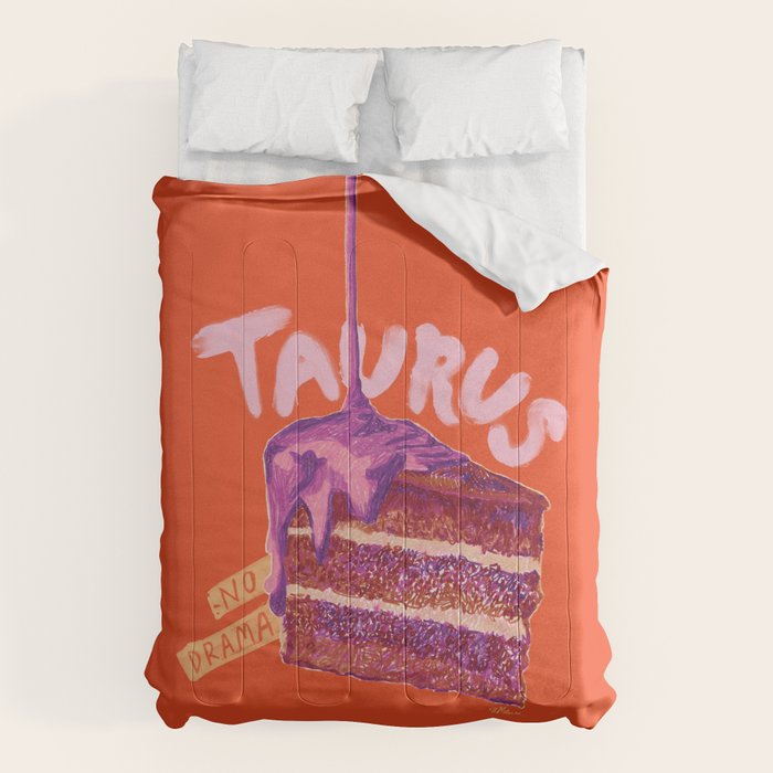 Taurus Birthday Cake in Burnt Orange Comforter Gallery Image 6