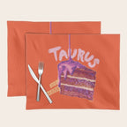 Taurus Birthday Cake in Burnt Orange Placemat Gallery Image 1