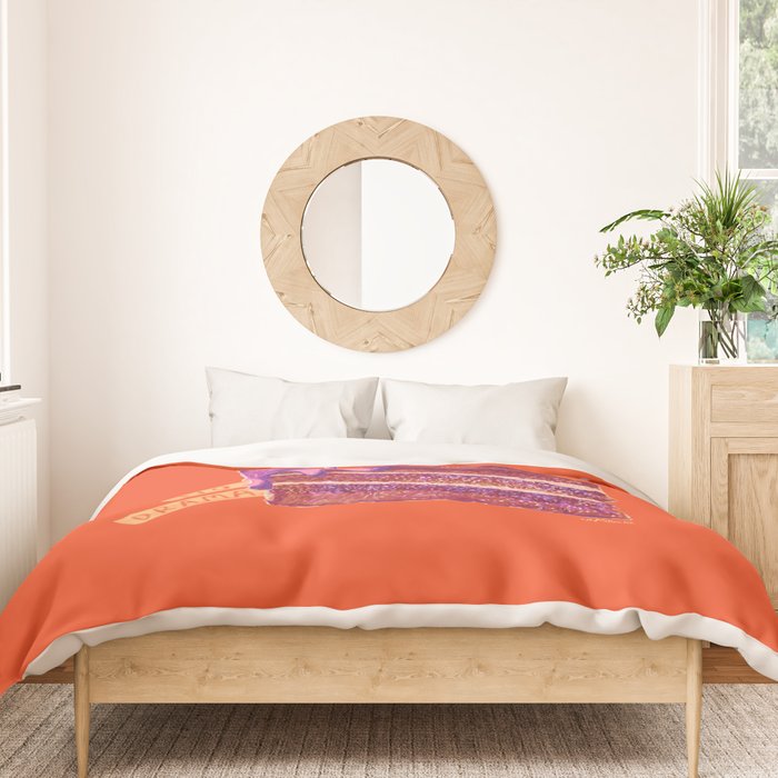 Taurus Birthday Cake in Burnt Orange Duvet Cover Gallery Image 3