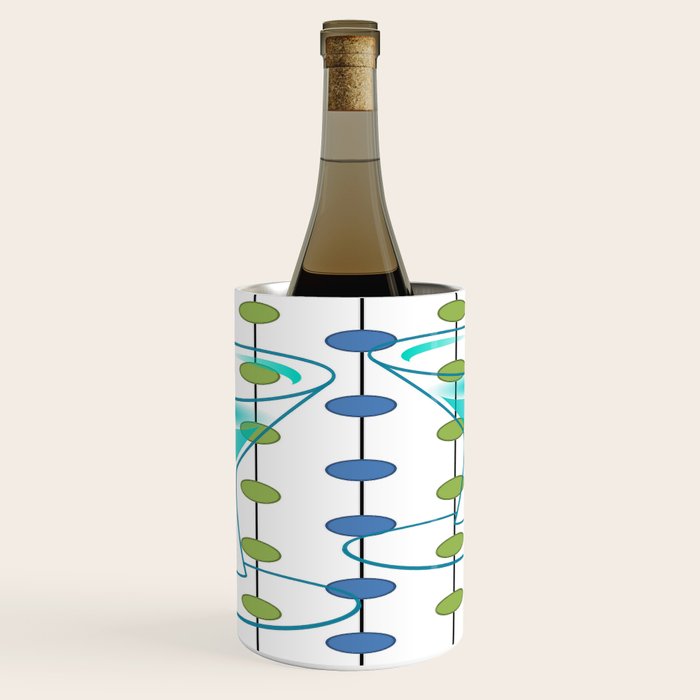 Mid-Century Modern Atomic Art Cocktails 1.0 Wine Chiller Gallery Image 1
