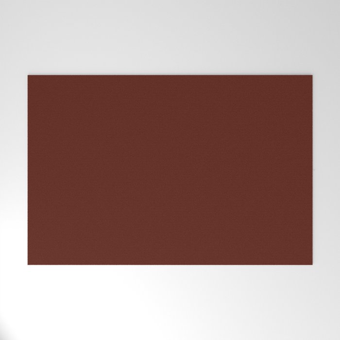 Deep Rich Russet Rust Red-Brown Solid Welcome Mat Gallery Image 1