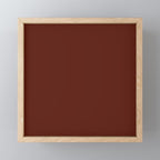 Deep Rich Russet Rust Red-Brown Solid Mini Art Print Gallery Image 1