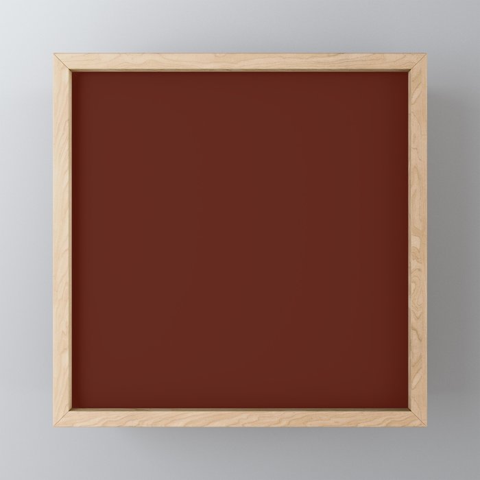 Deep Rich Russet Rust Red-Brown Solid Mini Art Print Gallery Image 1