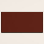 Deep Rich Russet Rust Red-Brown Solid Desk Mat Gallery Image 3