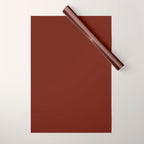 Deep Rich Russet Rust Red-Brown Solid Wrapping Paper Gallery Image 1