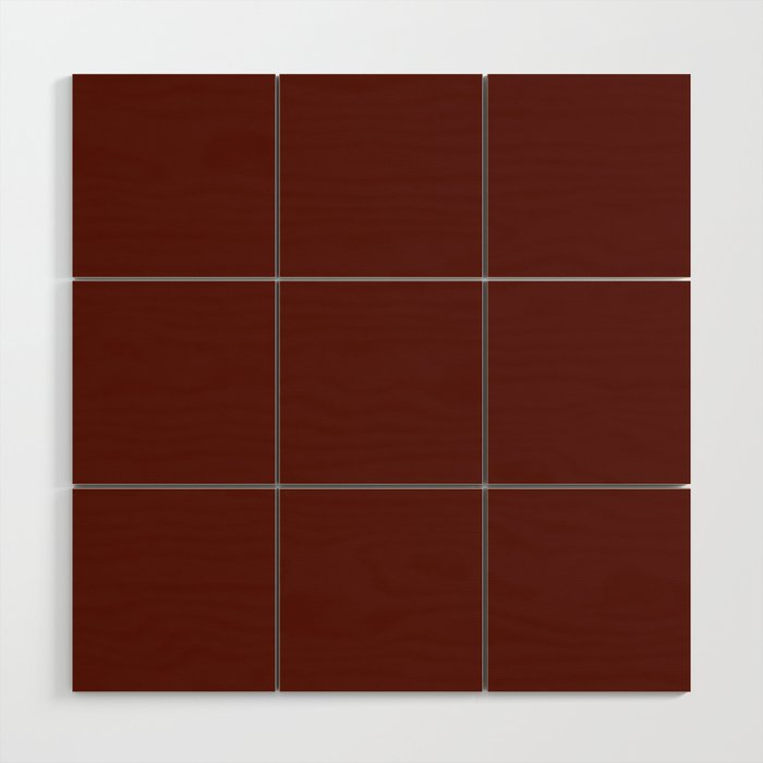 Deep Rich Russet Rust Red-Brown Solid Wood Wall Art Gallery Image 1