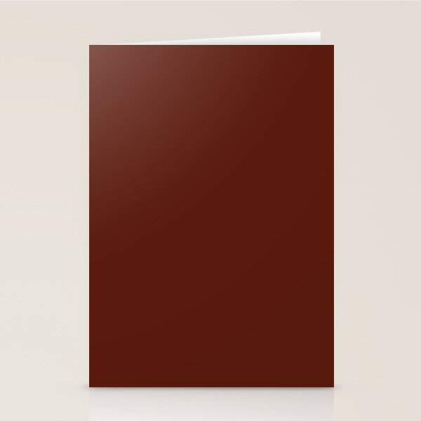 Deep Rich Russet Rust Red-Brown Solid Stationery Card Gallery Image 1