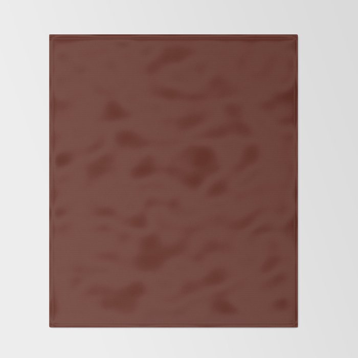 Deep Rich Russet Rust Red-Brown Solid Throw Blanket Gallery Image 2