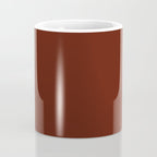 Deep Rich Russet Rust Red-Brown Solid Coffee Mug Gallery Image 4
