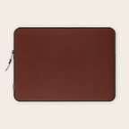 Deep Rich Russet Rust Red-Brown Solid Laptop Sleeve Gallery Image 1