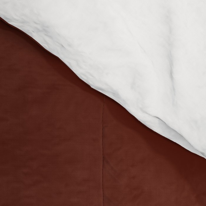Deep Rich Russet Rust Red-Brown Solid Comforter Gallery Image 4