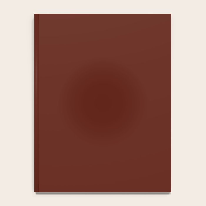 Deep Rich Russet Rust Red-Brown Solid Notebook Gallery Image 4