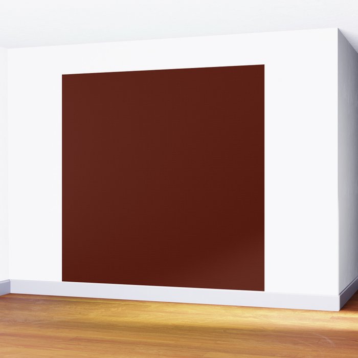 Deep Rich Russet Rust Red-Brown Solid Wall Mural Gallery Image 2