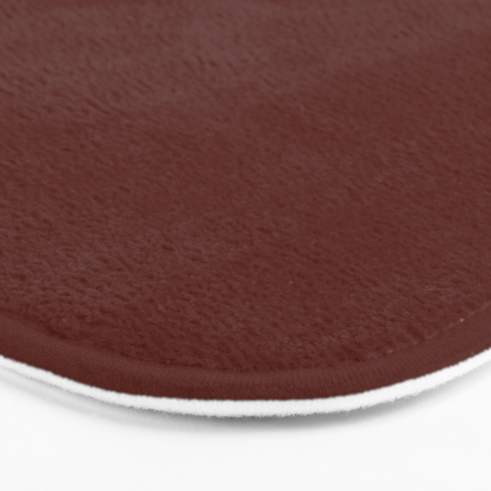 Deep Rich Russet Rust Red-Brown Solid Bath Mat Gallery Image 3