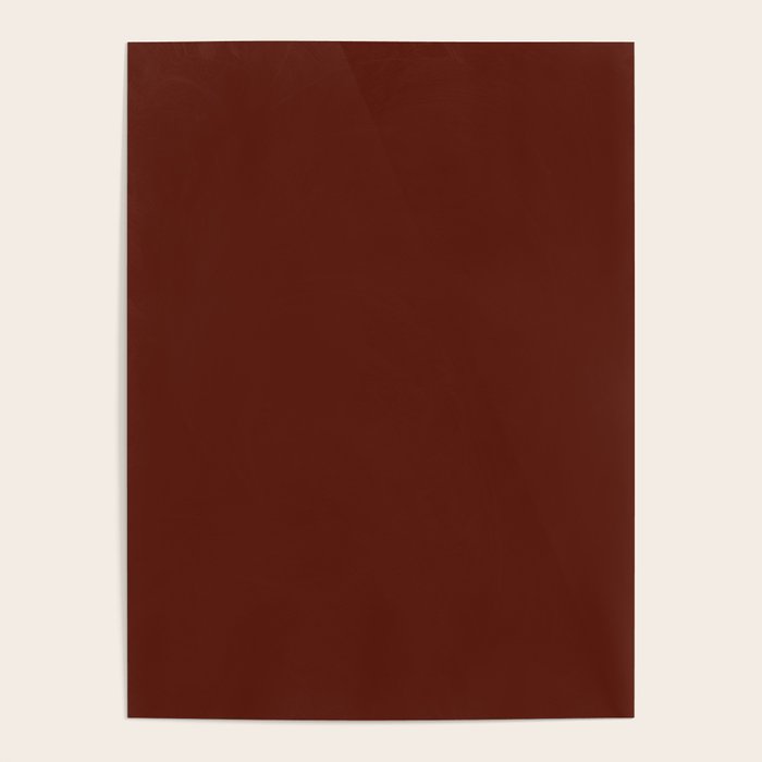 Deep Rich Russet Rust Red-Brown Solid Poster Gallery Image 4