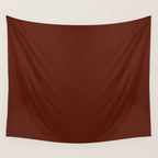 Deep Rich Russet Rust Red-Brown Solid Wall Tapestry Gallery Image 4