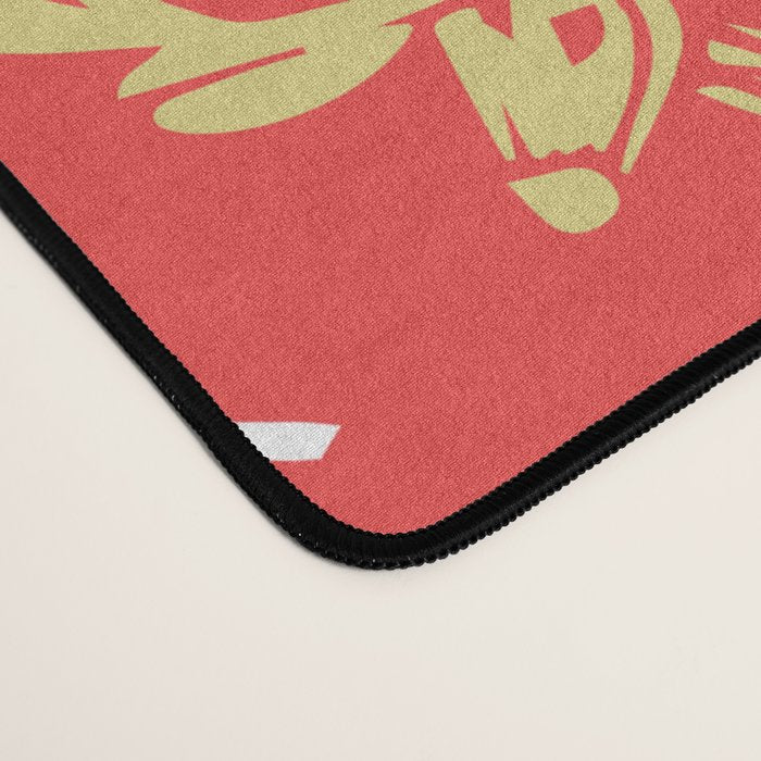 Red christmas reindeer animal pattern Desk Mat Gallery Image 4