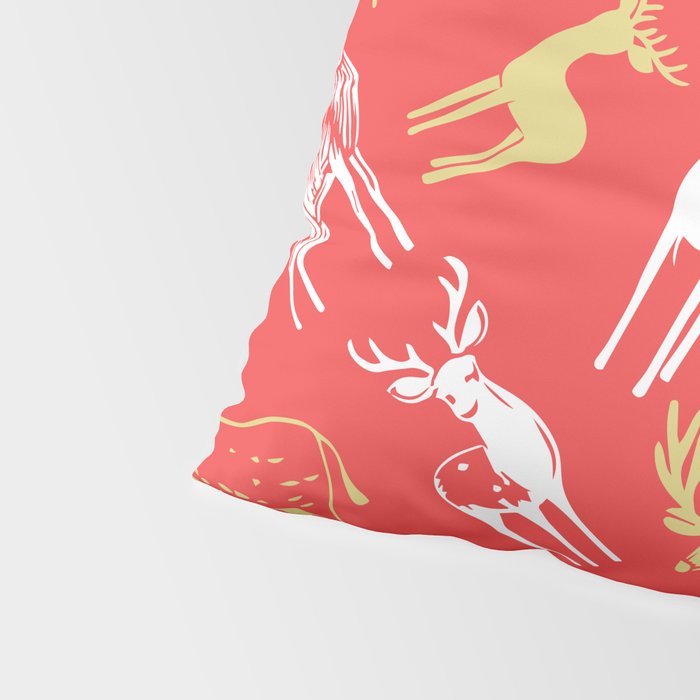 Red christmas reindeer animal pattern Pillow Sham Gallery Image 4