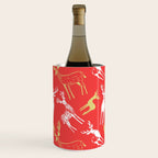 Red christmas reindeer animal pattern Wine Chiller Gallery Image 2