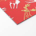 Red christmas reindeer animal pattern Welcome Mat Gallery Image 2