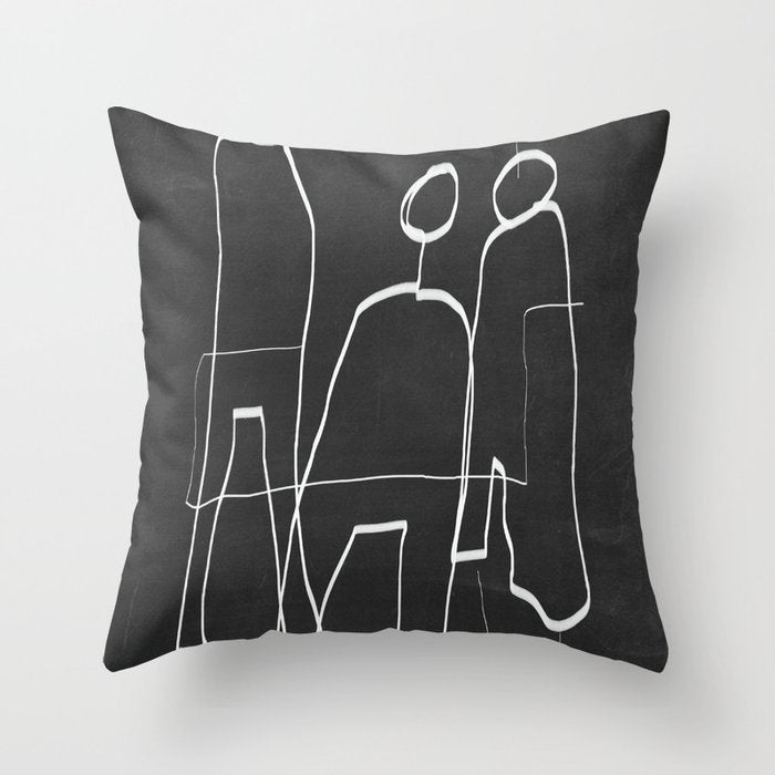 Abstract line art 72 Throw Pillow Gallery Image 6