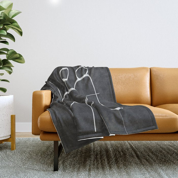 Abstract line art 72 Throw Blanket Gallery Image 1