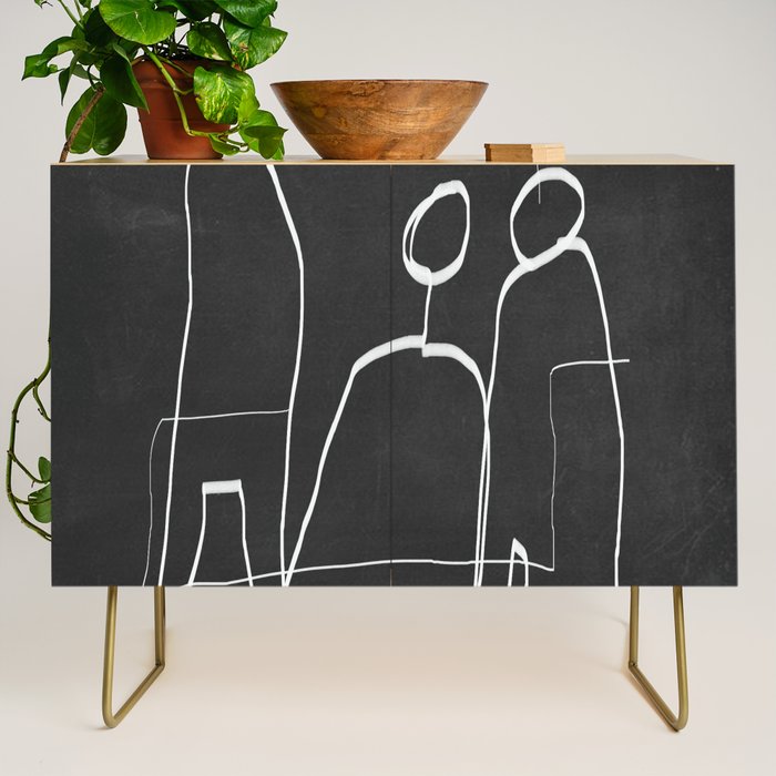 Abstract line art 72 Credenza Gallery Image 1