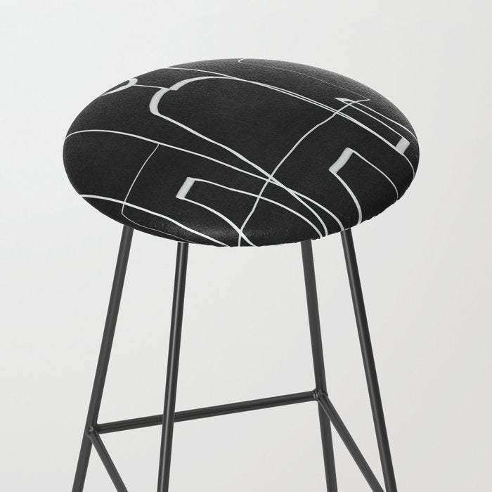Abstract line art 72 Stool Gallery Image 2