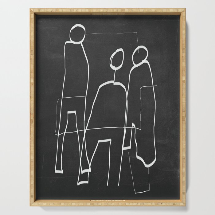 Abstract line art 72 Serving Tray Gallery Image 1