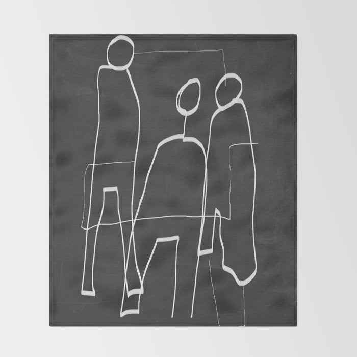 Abstract line art 72 Throw Blanket Gallery Image 2