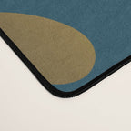 Floral Leaves, Teal and Gold Desk Mat Gallery Image 4