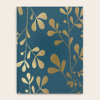 Floral Leaves, Teal and Gold Notebook Gallery Image 4