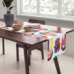 Gay pride rainbow gender flags beard men Table Runner Gallery Image 2