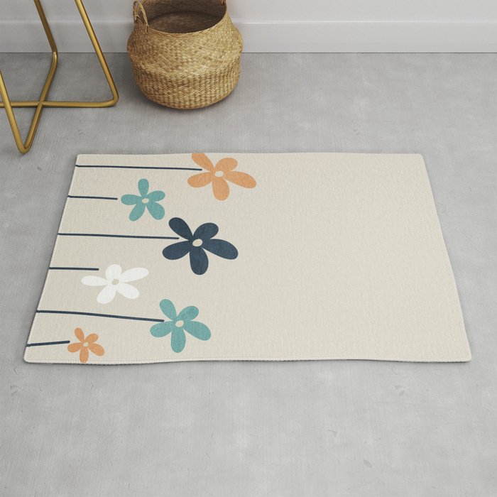 Abstract Flowers 2 Rug Gallery Image 1