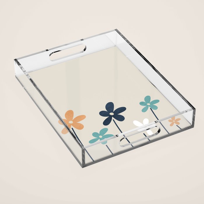 Abstract Flowers 2 Acrylic Tray Gallery Image 1