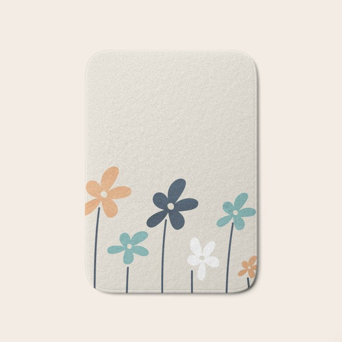 Abstract Flowers 2 Bath Mat Gallery Image 1
