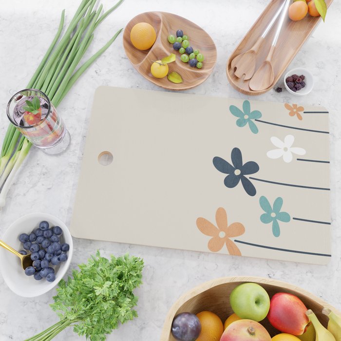 Abstract Flowers 2 Cutting Board Gallery Image 2