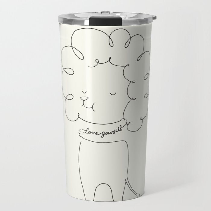 Love Yourself Lion Travel Mug Gallery Image 1