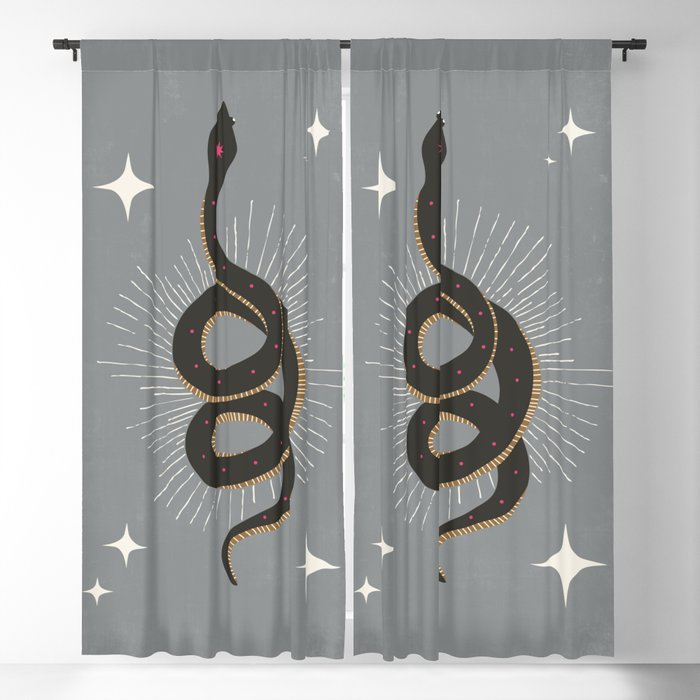 Slither - Gray Window Curtain Gallery Image 5