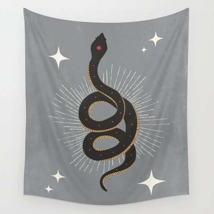 Slither - Gray Wall Tapestry Gallery Image 4