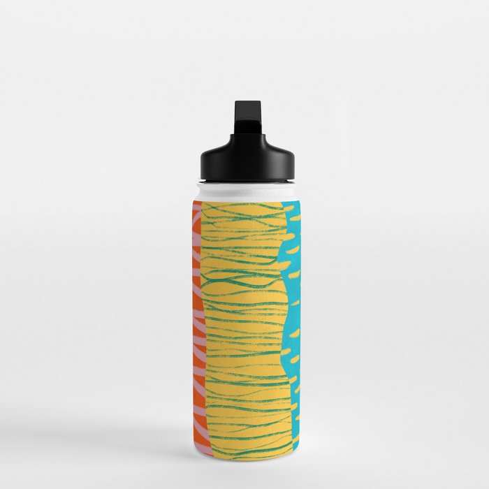 Pop Pattern Collage | PATTERN 10: The Retro Edition Water Bottle Gallery Image 3
