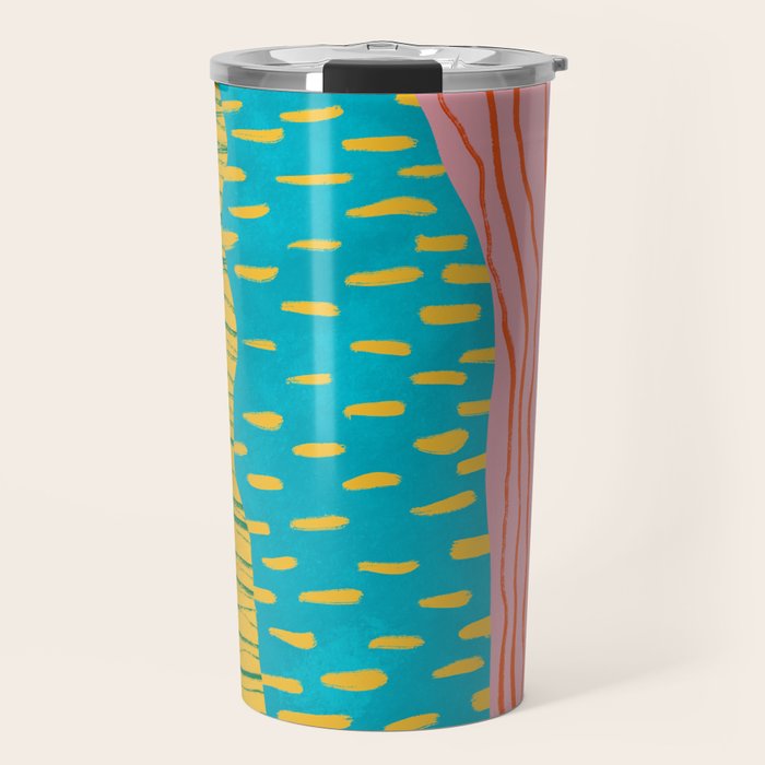 Pop Pattern Collage | PATTERN 10: The Retro Edition Travel Mug Gallery Image 1