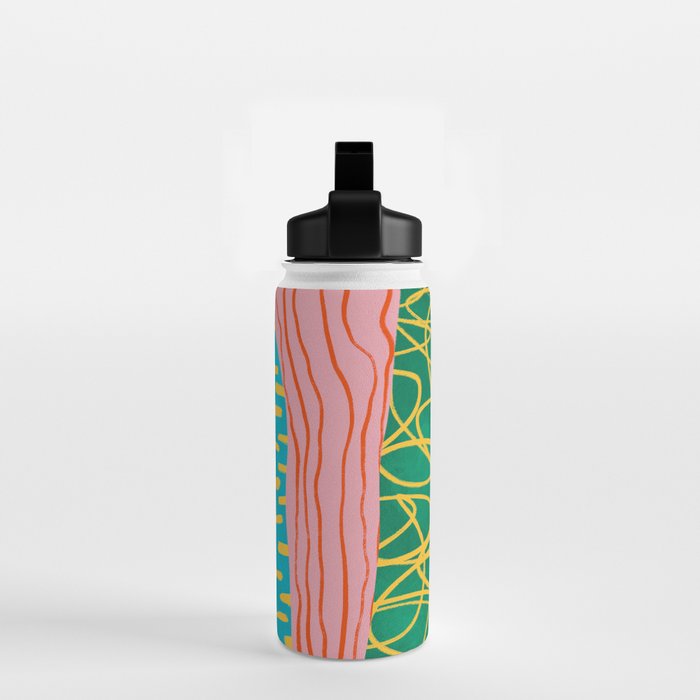 Pop Pattern Collage | PATTERN 10: The Retro Edition Water Bottle Gallery Image 2